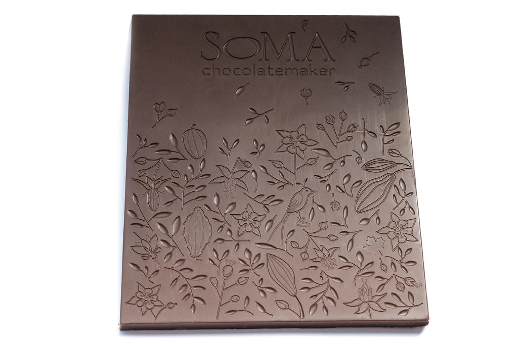 SOMA ABSTRACT CHOCOLATE SCIENCE WITH ROSTED CACAO NIBS 75%, 65GR