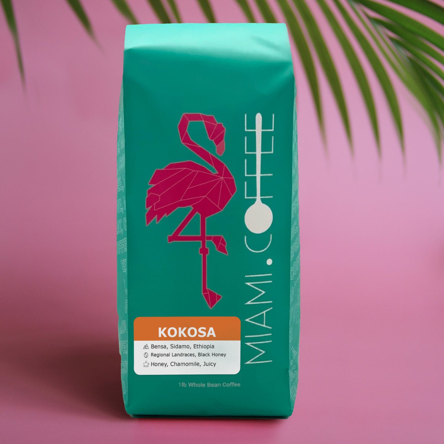1 pound bag Ethiopia Bensa Kokosa black honey processed regional landraces. Flavor descriptors: Honey, chamomile, juicy