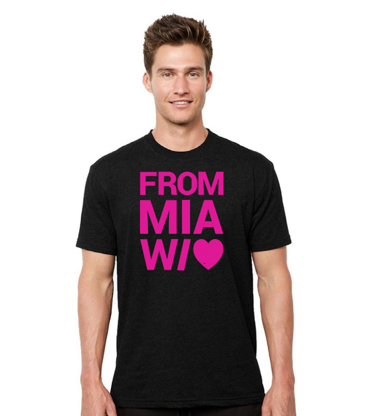 FROM MIA w/ 💗 Black Cotton T-Shirts