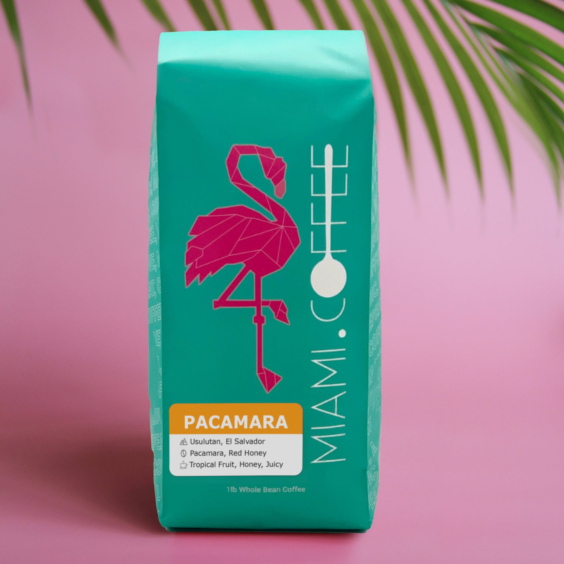 1 Pound bag of Miami.Coffee El Salvador Finca Los Pirineos, Producer Diego Baraona, Pacamara, Red Honey Process, tasting notes: Tropical Fruit, Honey, Juicy