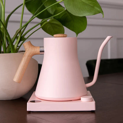 Fellow Stagg EKG Electric Kettle Warm Pink + Maple