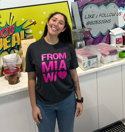 FROM MIA w/ 💗 Black Cotton T-Shirts